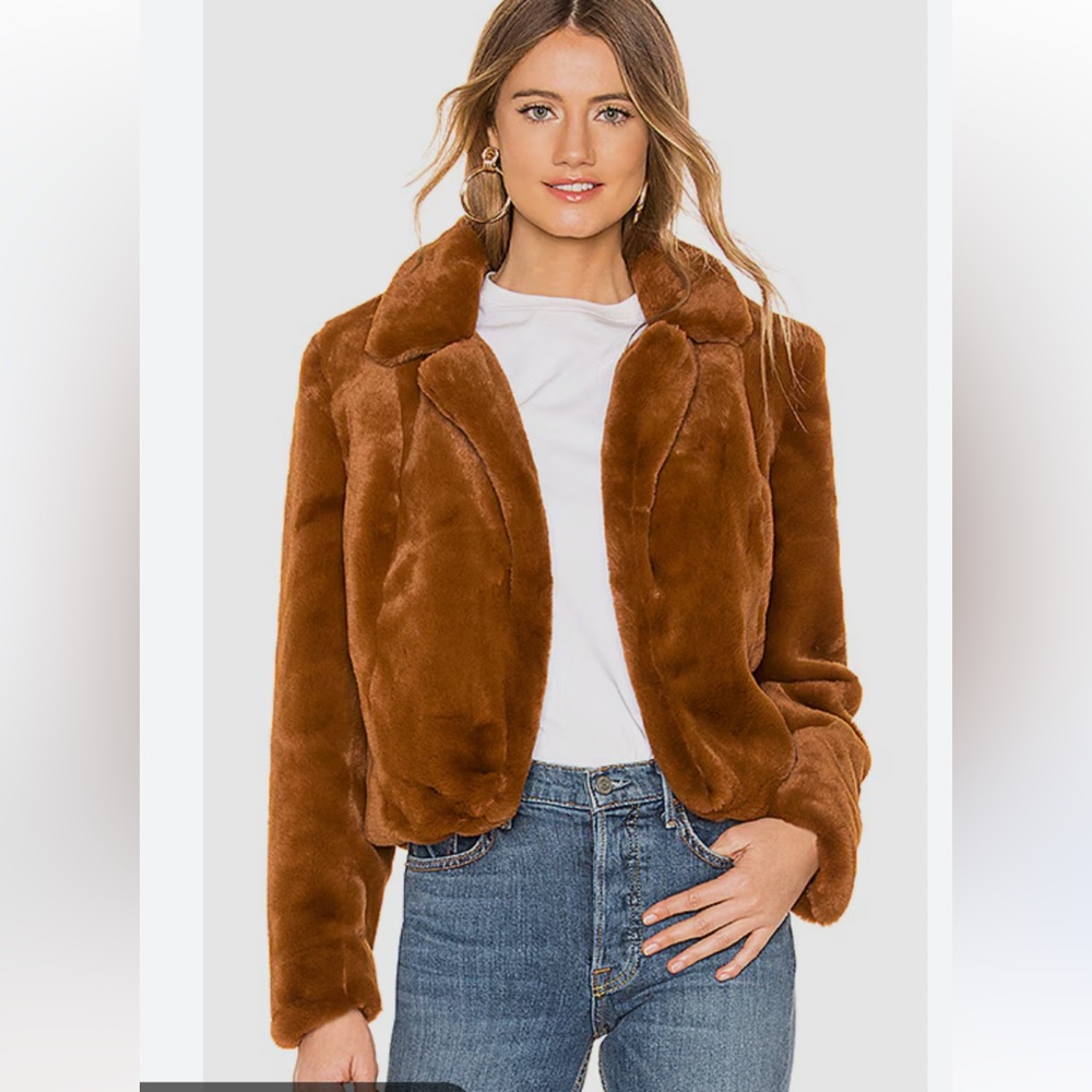 Blank NYC Teddy Jacket in Rich Brown -
Large - Picture 2 of 4
